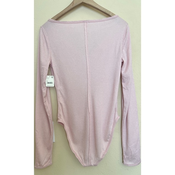 Free People Sloane Bodysuit Pink Nectar NWT - Picture 11 of 12